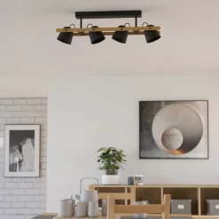 EGLO connect LED-taklampe Hornwood-Z, 4 lyskilder, svart New