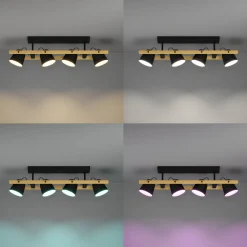 EGLO connect LED-taklampe Hornwood-Z, 4 lyskilder, svart New