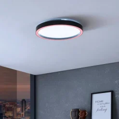 EGLO connect Montemorelos-Z, RGBW, svart, Ø42cm Clearance