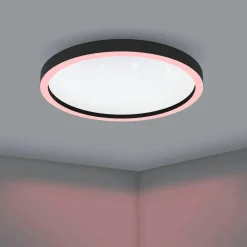 EGLO connect Montemorelos-Z, RGBW, svart, Ø57cm| Smarthus Belysning