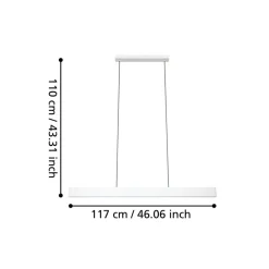 EGLO connect Smart LED-hengelampe Andreas-Z, grå, stål| Smarthus Belysning
