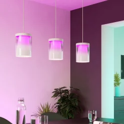 EGLO connect Smart LED-hengelampe Chiusello-Z, hvit, metall| Smarthus Belysning