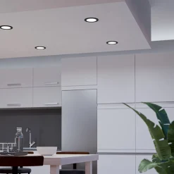 EGLO connect Smart LED-innbyggingslampe Fueva 6-Z, svart, Ø12cm| Smarthus Belysning