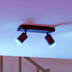 EGLO connect Smart LED-spot Melitello-Z, 2 lyskilder, svart| Smarthus Belysning