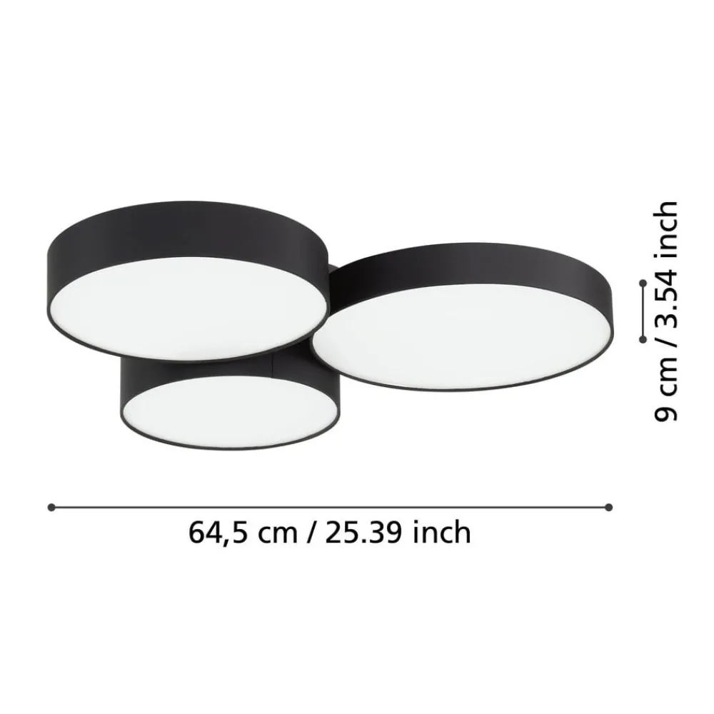 EGLO connect Smart LED-taklampe Barbano-Z, svart| Smarthus Belysning