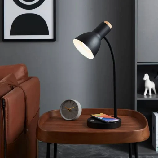 EGLO Veradal-QI LED-bordlampe med touchdimmer| Bordlamper