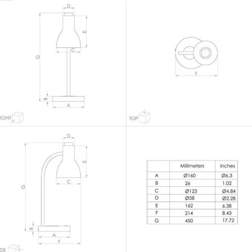 EGLO Veradal-QI LED-bordlampe med touchdimmer| Bordlamper