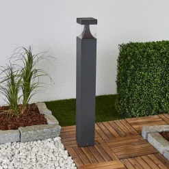 Lucande Egon LED-pullertlampe med kantet lampekropp