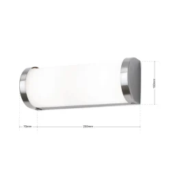 ORION Eksklusiv VETI vegglampe for bad 25,5 cm i nikkel| Vegglamper