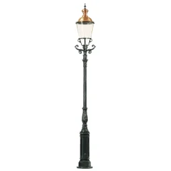 K.S. Verlichting Elegant lyktestolpe Düsseldorf, grønn Online