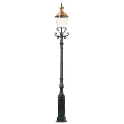 K.S. Verlichting Elegant stolpelampe Düsseldorf, svart| Lyktestolper