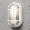 Konstsmide Elmas utendørs vegglampe oval, hvit| Vegglamper Utendørs