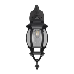 Trio Lighting Elvo utendørs vegglampe, bunnkontakt, matt svart Hot