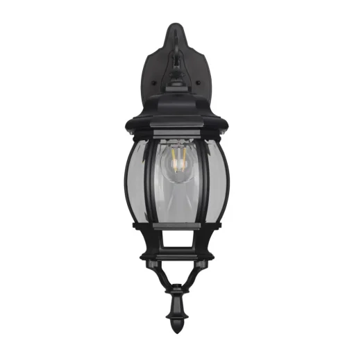Trio Lighting Elvo utendørs vegglampe, bunnkontakt, matt svart Hot