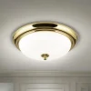 ORION Empire taklampe, Ø 35,5 cm, gull, frostet opalt glass| Taklamper