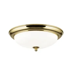 ORION Empire taklampe, Ø 35,5 cm, gull, frostet opalt glass| Taklamper