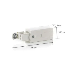 GLOBAL Endetilkobling høyre for strømskinne Noa hvit Sale