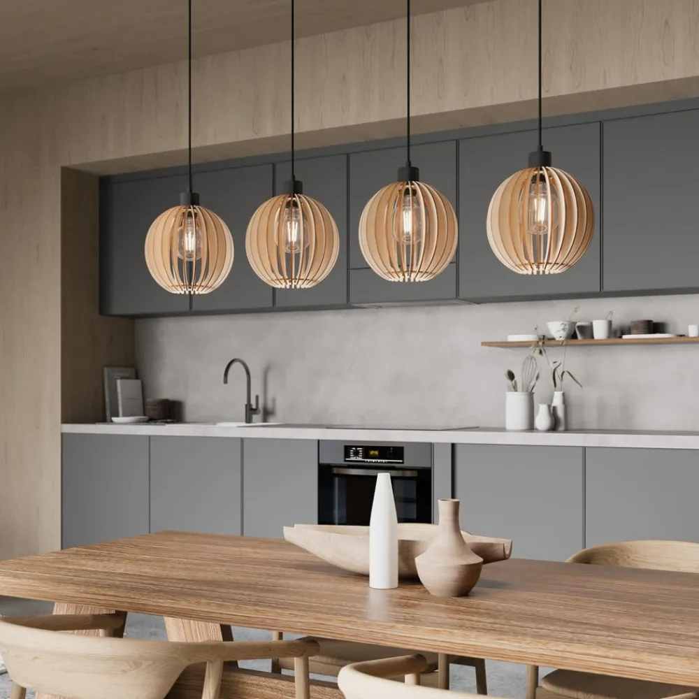 Envostar Clay pendellampe, bjørkekryssfiner, 4fl| Pendellamper