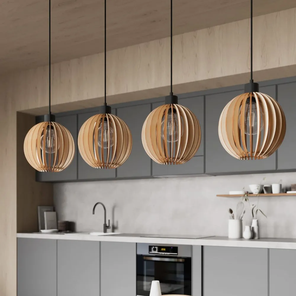 Envostar Clay pendellampe, bjørkekryssfiner, 4fl| Pendellamper