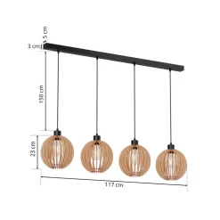 Envostar Clay pendellampe, bjørkekryssfiner, 4fl| Pendellamper