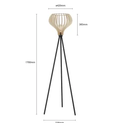 Envostar Faje gulvlampe av kryssfinér bjørk| Gulvlamper