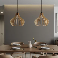 Envostar Faje pendellampe, bjørkekryssfiner, 2fl| Pendellamper