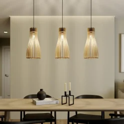 Envostar Furn pendellampe, bjørkekryssfiner, 3fl| Pendellamper