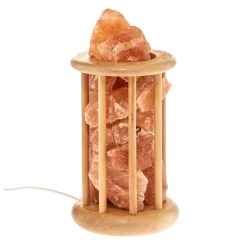 Envostar Harmony-saltlampe med lyst trebur| Bordlamper