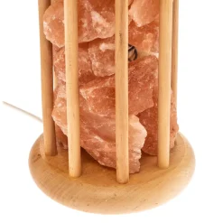 Envostar Harmony-saltlampe med lyst trebur| Bordlamper