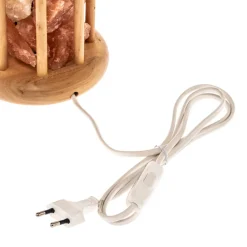 Envostar Harmony-saltlampe med lyst trebur| Bordlamper