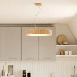 Envostar hengelampe Kerio, Ø 47 cm, eik Hot