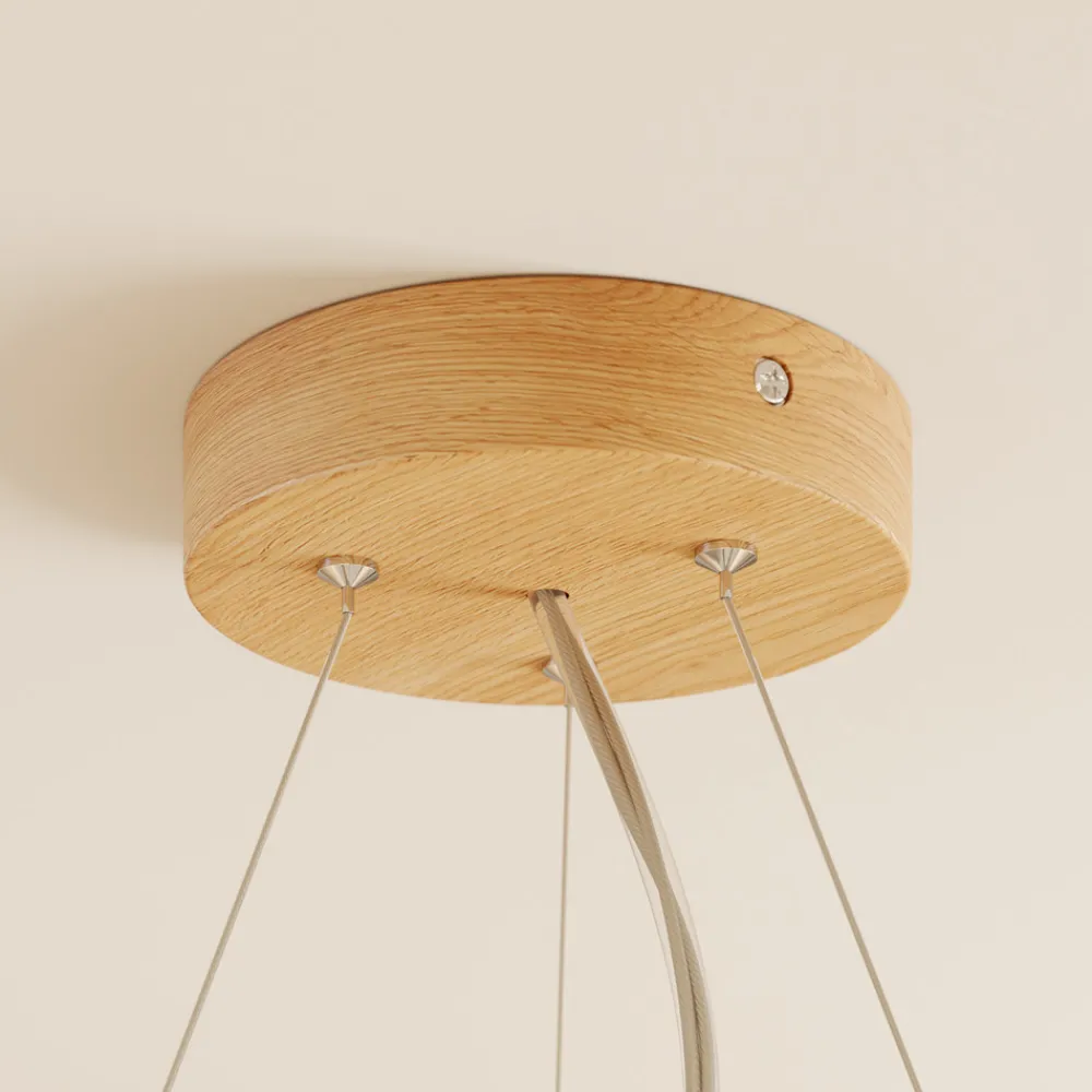 Envostar hengelampe Kerio, Ø 47 cm, eik Hot