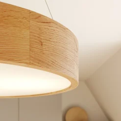 Envostar hengelampe Kerio, Ø 47 cm, eik Hot