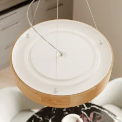 Envostar hengelampe Kerio, Ø 47 cm, eik Hot