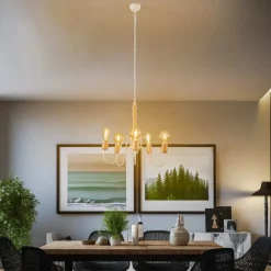 Envostar Joiy lysekrone, 5 lyskilder, hvit New