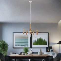 Envostar Joiy lysekrone, 5 lyskilder, hvit New