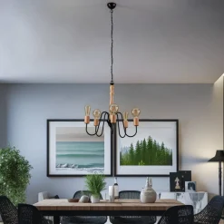 Envostar Joiy lysekrone, 5 lyskilder, svart| Lysekroner