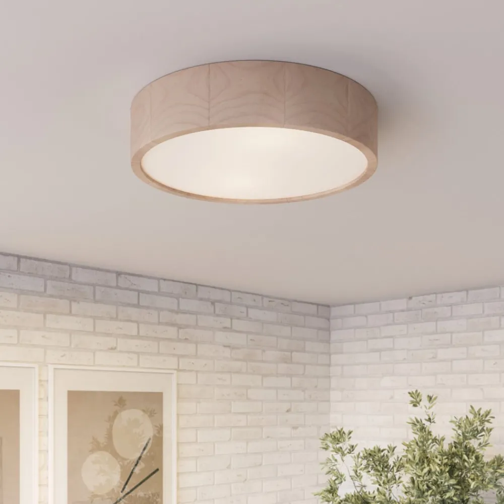 Envostar Kerio taklampe, Ø 37 cm, furu natur| Design- Og Hotellbelysning