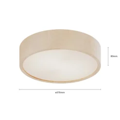 Envostar Kerio taklampe, Ø 37 cm, furu natur| Design- Og Hotellbelysning