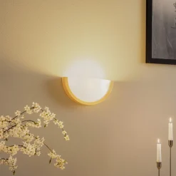 Envostar Kris vegglampe bredde 27,5 cm furu natur Outlet