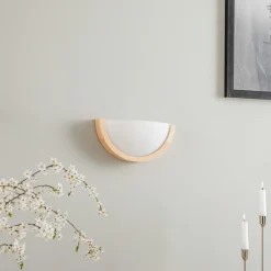 Envostar Kris vegglampe bredde 27,5 cm furu natur Outlet