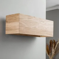 Envostar Kubiko vegglampe, oljet eik| Design- Og Hotellbelysning|Vegglamper