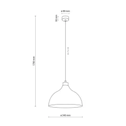 Envostar pendellampe Kaitt, detaljer i tre, Ø 34 cm, mintfarget Clearance
