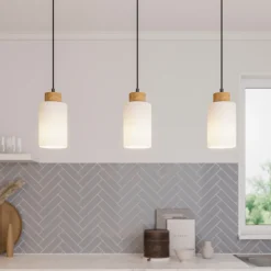 Envostar Talia pendellampe eik/hvit 3fl linea Online