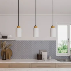 Envostar Talia pendellampe eik/hvit 3fl linea Online