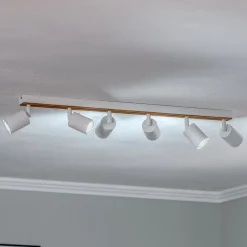 Envostar Tino Downlight 6 lyskilder hvit/tre| Taklamper|Spotter I Tak