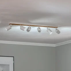 Envostar Tino Downlight 6 lyskilder hvit/tre| Taklamper|Spotter I Tak
