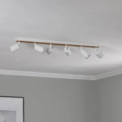 Envostar Tino Downlight 6 lyskilder hvit/tre| Taklamper|Spotter I Tak