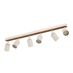 Envostar Tino Downlight 6 lyskilder hvit/tre| Taklamper|Spotter I Tak