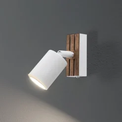 Envostar Tino veggspot 1 lyskilde hvit/tre| Spotter I Tak